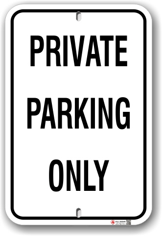 1pp002 private parking only parking sign made by all sign