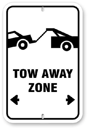 1TA001 No Parking Tow Away Parking Sign