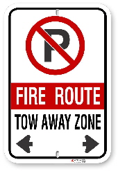2FRC02 Toronto - Scarborough Fire Route sign