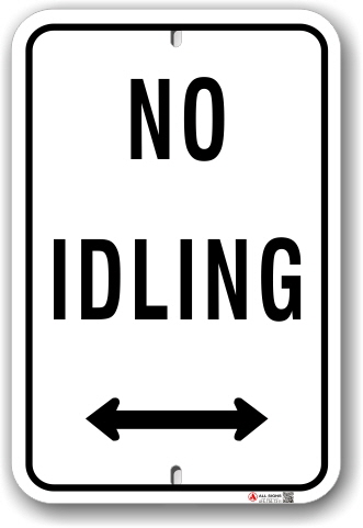 1ni001 no idling parking sign made by all sign