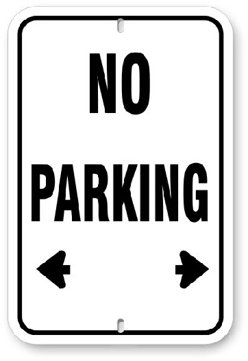 1NP001 Basic No Parking Sign