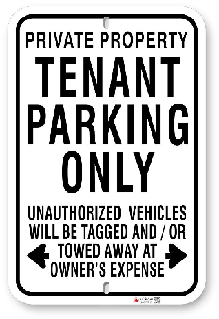 1tp004 private property tenant parking only sign made by all signs co