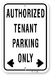 1tp005 basic authorized tenant parking sign made by all signs co