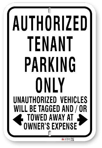 1tp006 tenant parking only sign made by all signs co