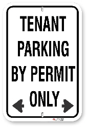 1tp008 basic tenant parking by permit only sign made by all signs co