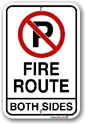 2fr004 fire route sign for both sides