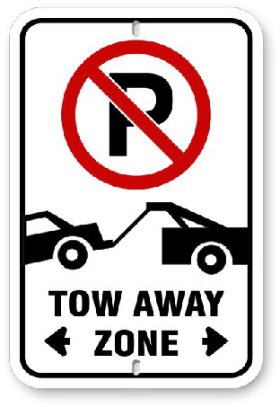 2TA001 No Parking Tow Away Parking Sign