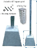 100lb portable concrete base sign post