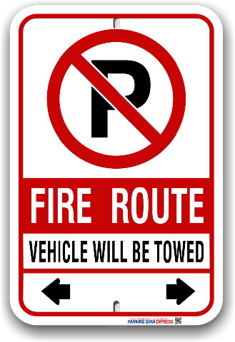 fr-6 Designated Fire Route Sign for the City of Mississauga Fire Route By-Law #103