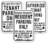 No ParkingTenant and Resident Only parking signs