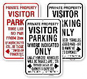 No Parking Sign Visitor parking only