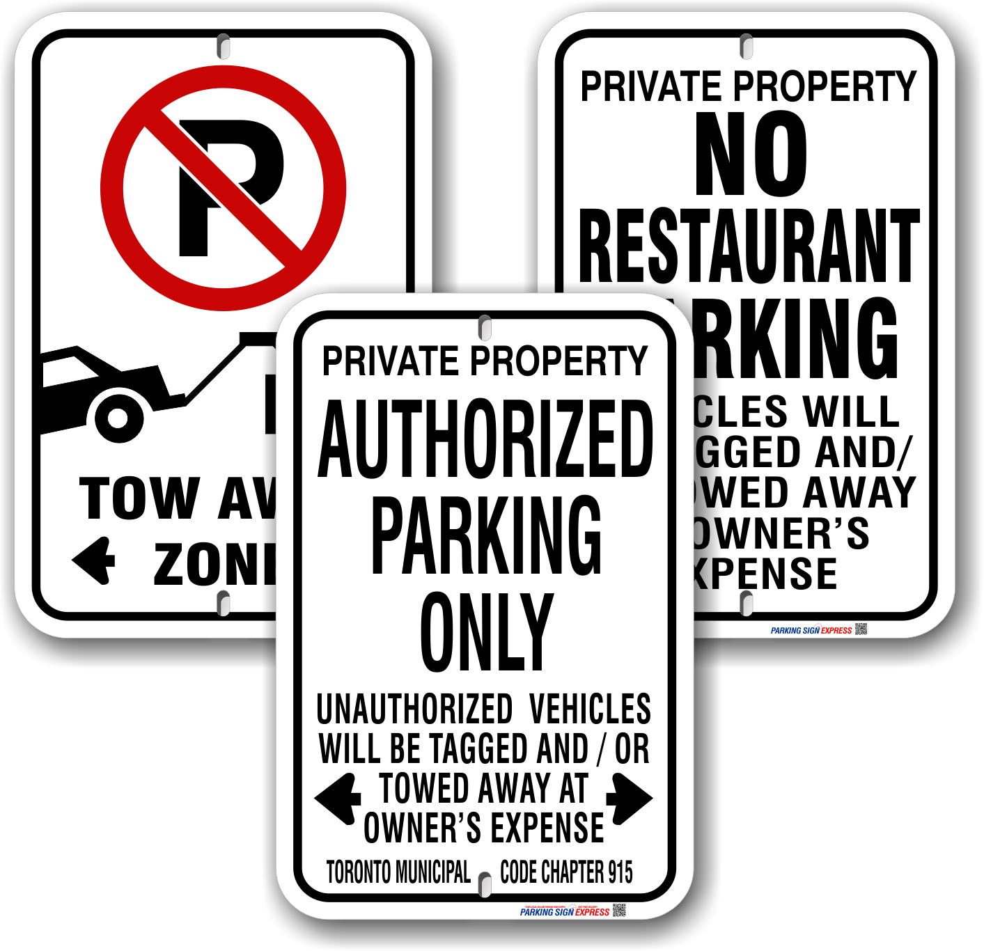 No Parking and Authorized Parking Only parking signs