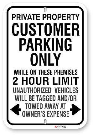 1cp104 customer parking sign with time limit and toronto municipal code 915 made by all signs co