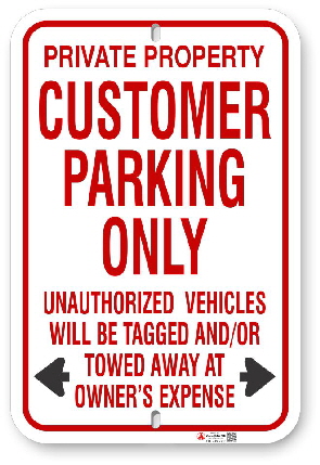 1cpr02 customer parking only with red graphics by all signs co