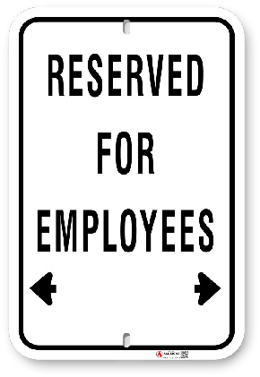 1ep002 basic reserved for employees sign made by all signs co 1ep002 basic reserved for employees sign made by all signs co