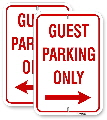1gpl01 guest parking only with left or right arrows 