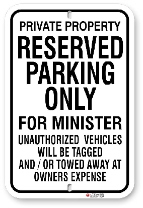 1min01 reserved parking only for minister