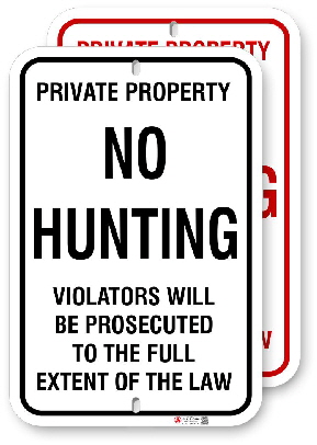 1NHR01 No Hunting sign 1NHR01 No Hunting sign