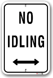 1ni001 no idling parking sign made by all sign
