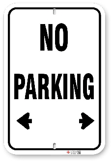 1np002 aluminum basic no parking sign by all signs co