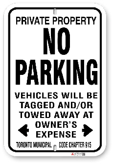 1np005 no parking sign with toronto municipal code 915