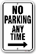 1np014-r no parking any time with right arrow parking sign by all signs co