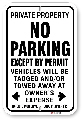 1npp05 no parking except by permit sign with toronto municipal code 915 by all sign