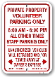 1npv01 volunteer parking only with time limits and unauthorized vehicles will be tagged and towed away