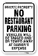 1nrp01 no restaurant parking sign by all sign