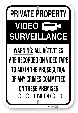 1NT004 Video Surveillance Warning Police Enforced Sign