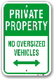 1ppar1 private property no oversized vehicles parking sign by all signs