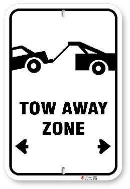 1ta001 no parking tow away zone