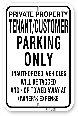 1tc0a1 tenant - customer parking only sign 