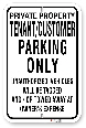 1tc0a1 tenant - customer parking only sign made by all signs co