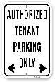 1tp005 basic authorized tenant parking sign