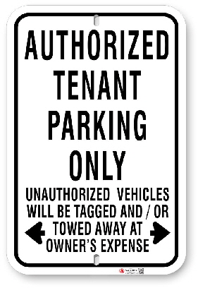 1tp006 tenant parking only sign made by all signs co