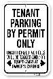1tp009 tenant parking by permit only sign 