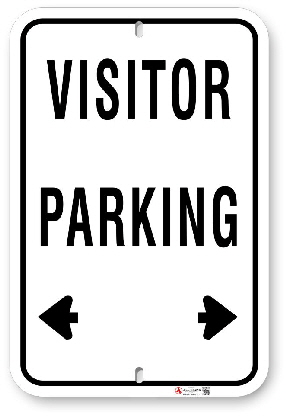 1vp001 standard visitor parking sign made by all signs co