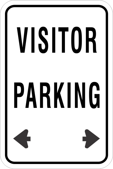 Visitor Parking Aluminum Parking Sign