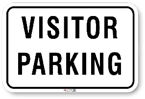 1vp003 standard visitor parking sign made by all signs co