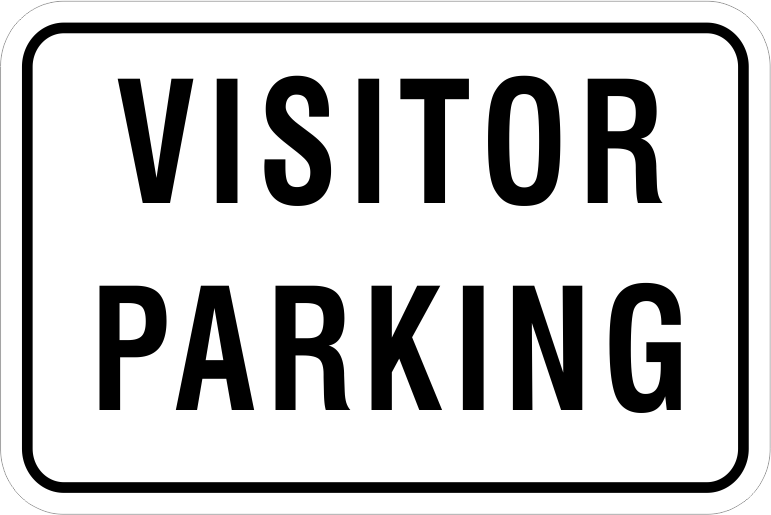 Aluminum Horizontal Aluminum Visitor Parking sign