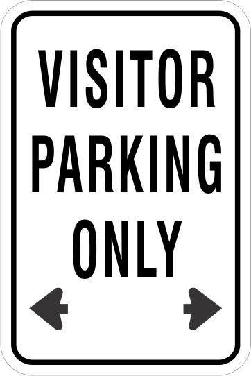 Visitor Parking Only Aluminum Sign, Free delivery