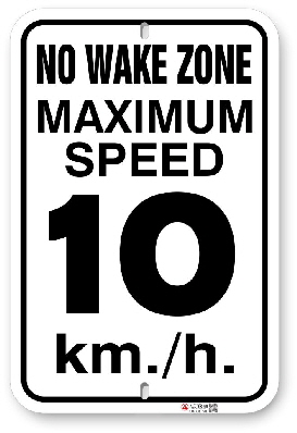 1wz001 no wake zone maximum speed km per hour