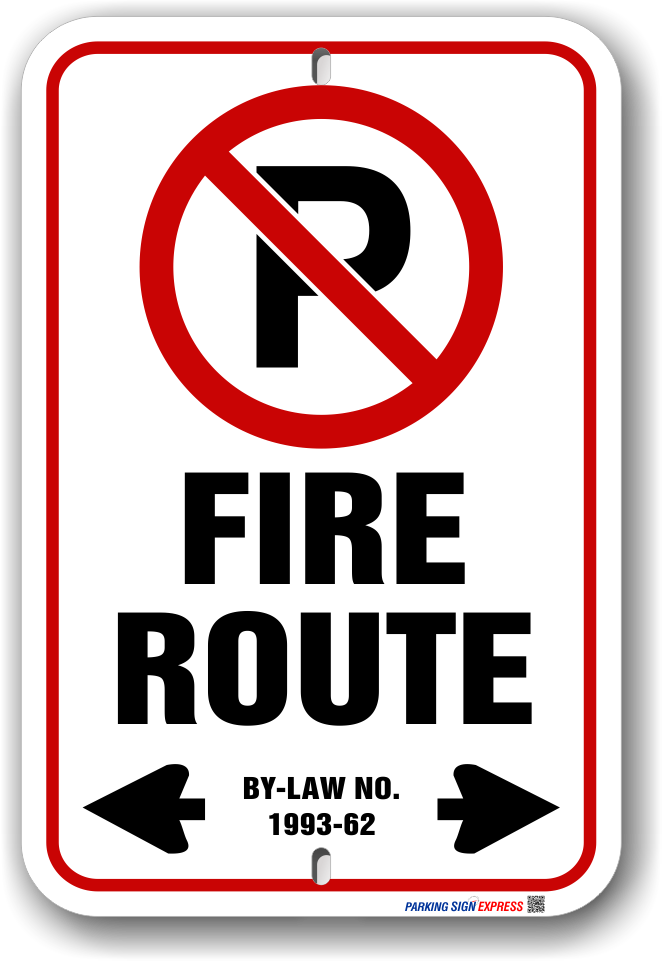 2fr001 fire route sign for town of newmarket