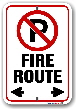 2fr002 fire route sign for the city of st. catherines