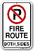 2fr004 fire route sign for both sides