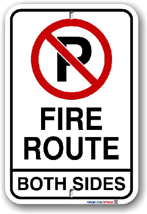 2fr004 fire route sign for both sides