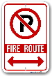 2fr007 fire route sign for the city of london