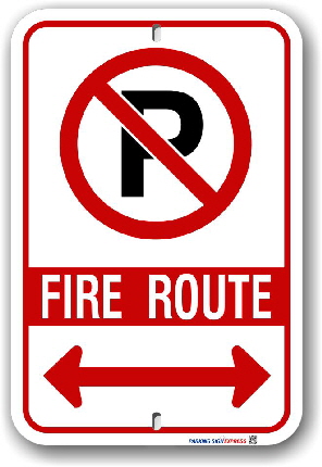 2fr007 Fire Route Sign for the City of London By-Law PS-113