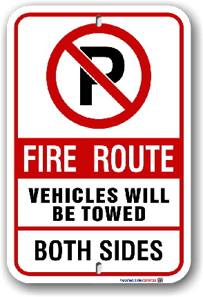 2fr010 fire route sign for the township of uxbridge by-law 2013-184